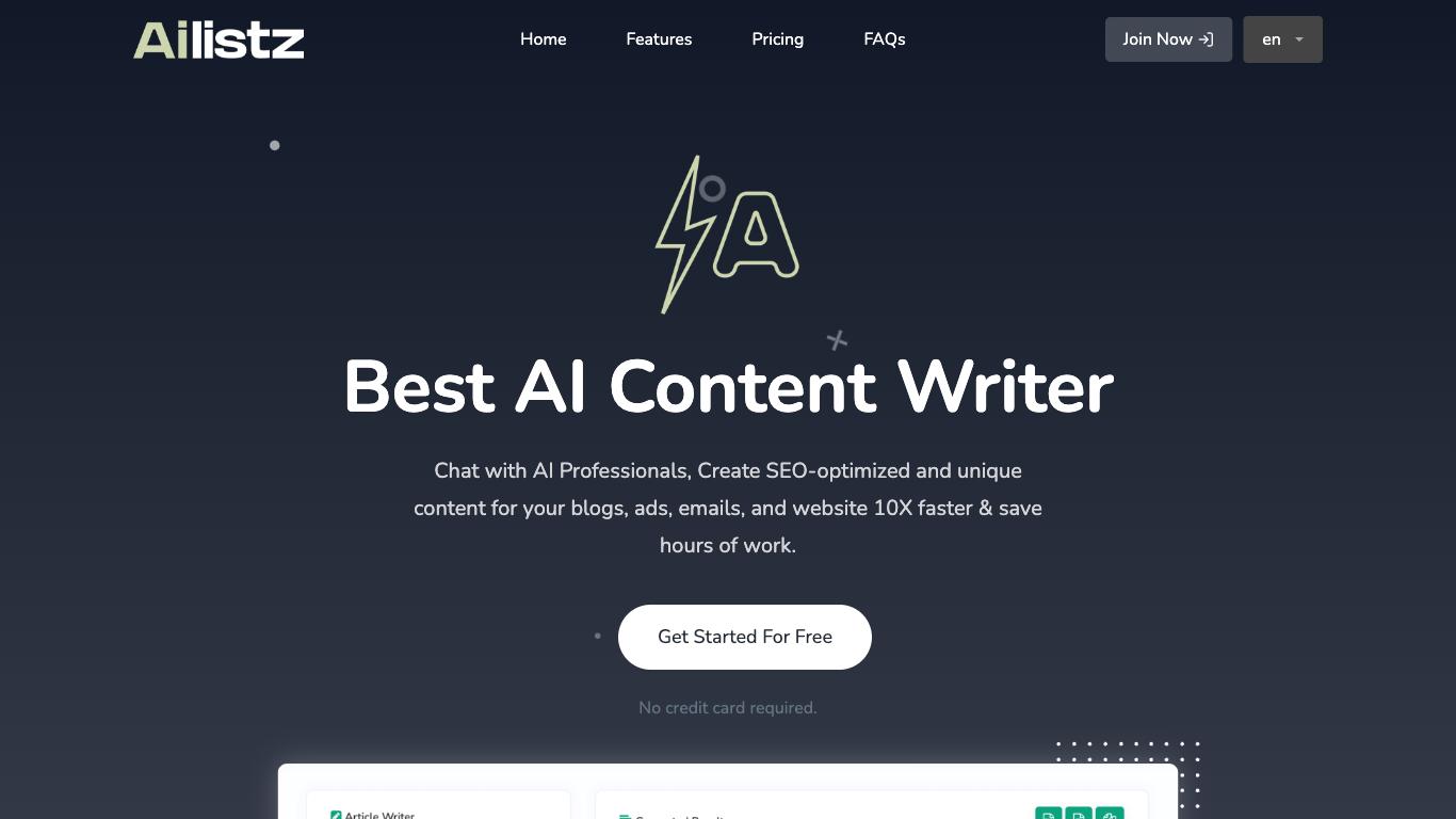 AiListz - Trending AI tool for Content generation and best alternatives