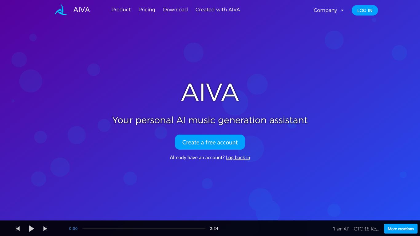 Aiva - Trending AI tool for Music creation and best alternatives