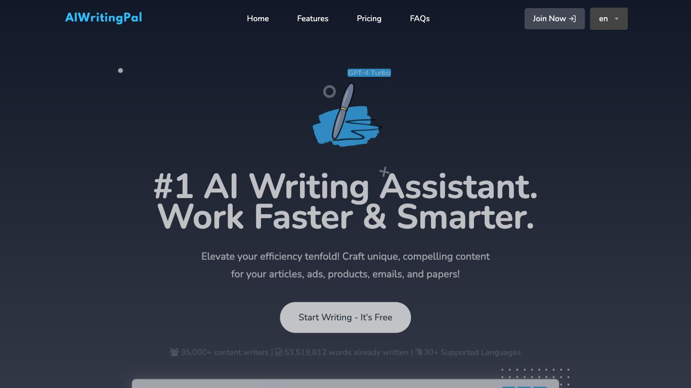 AIWritingPal - Trending AI tool for Content generation and best alternatives