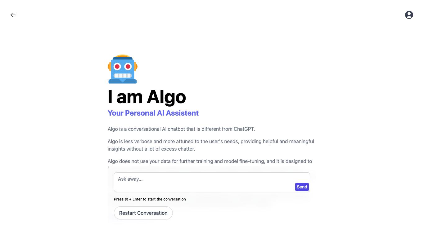 Algo - Trending AI tool for Conversations and best alternatives