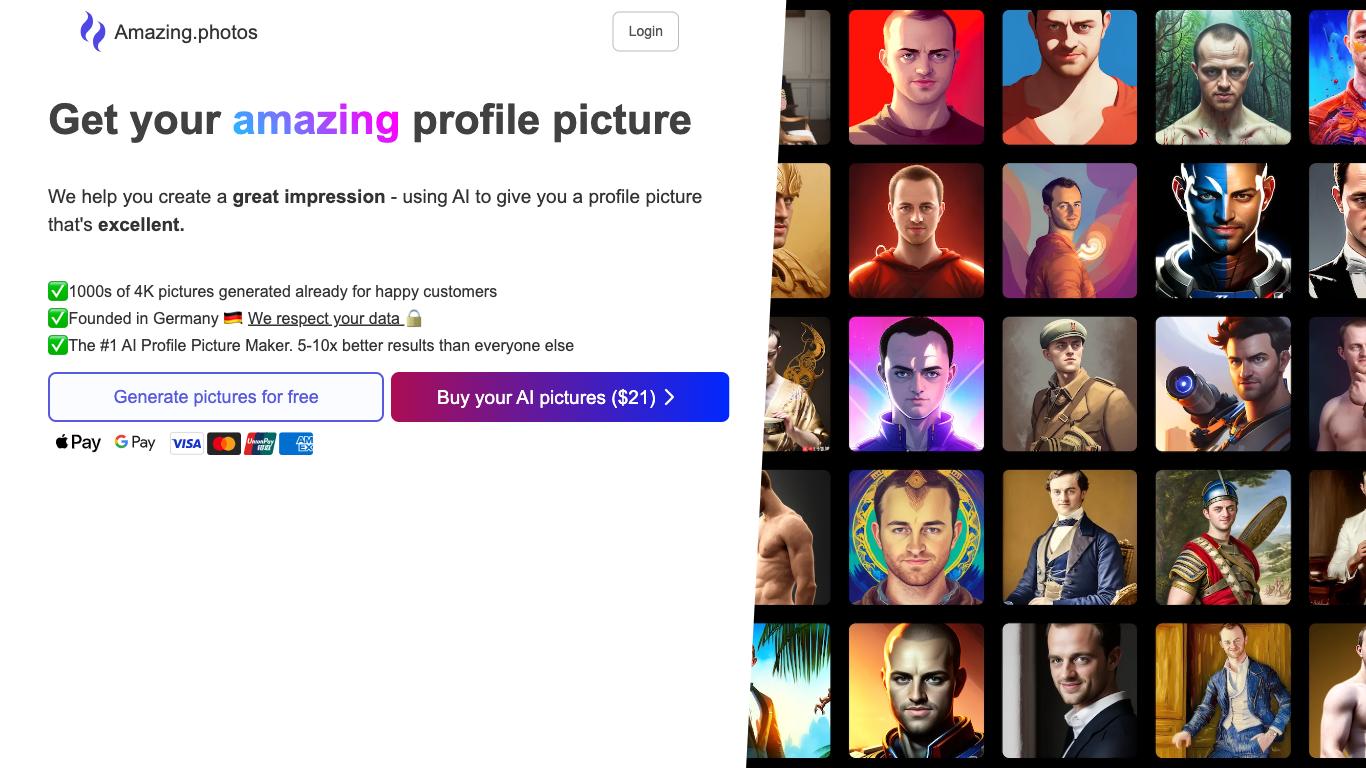 Amazing.photos - Trending AI tool for Avatars and best alternatives