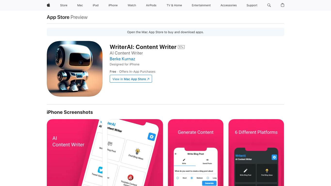 WriterAI - Trending AI tool for Content generation and best alternatives