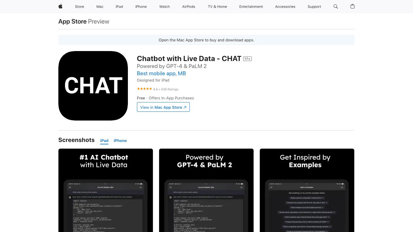 CHAT – AI Chatbot - Trending AI tool for ChatGPT and best alternatives