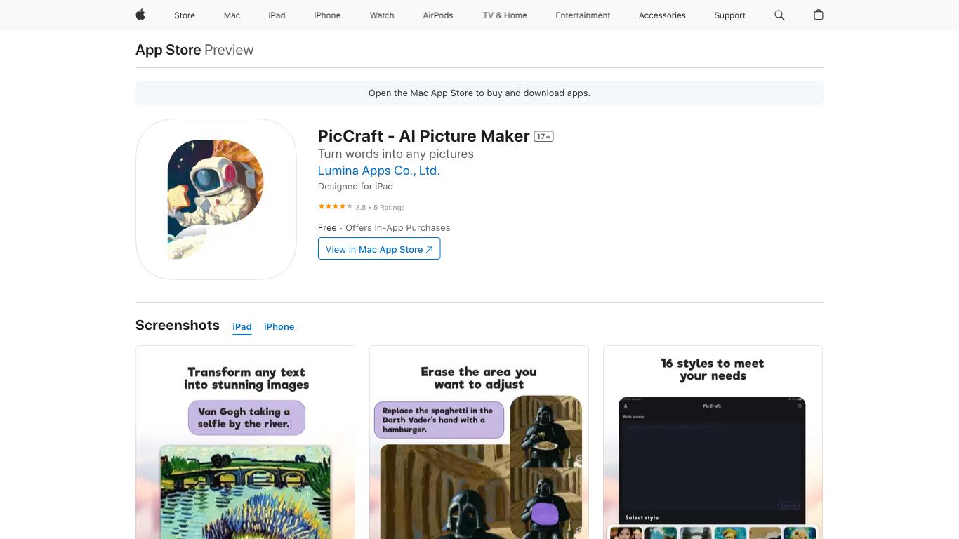 PicCraft - Trending AI tool for Image generation and best alternatives