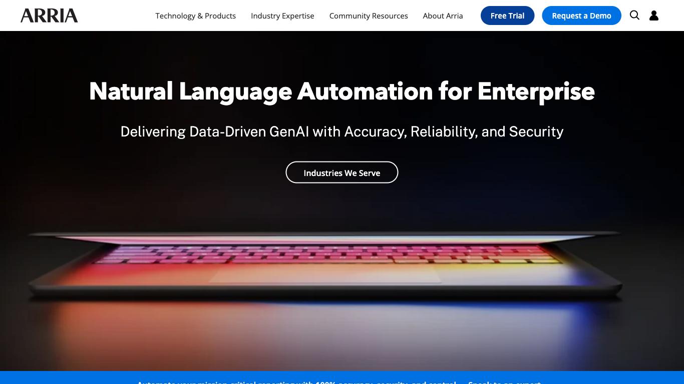 Arria - Trending AI tool for Data analytics and best alternatives