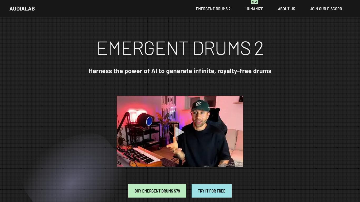 Emergent Drums - Trending AI tool for Music creation and best alternatives