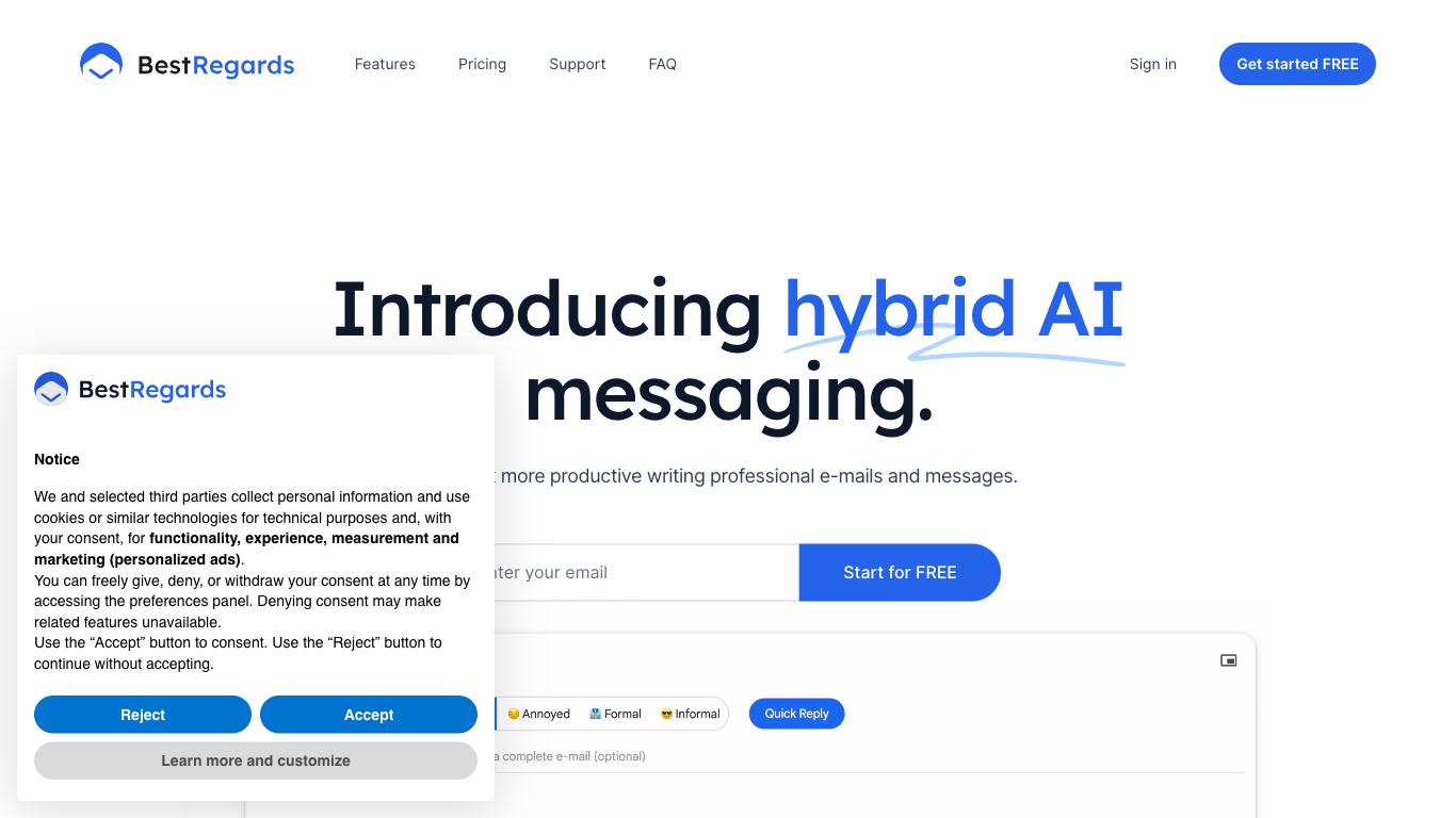 Bestregards - Trending AI tool for Email writing and best alternatives