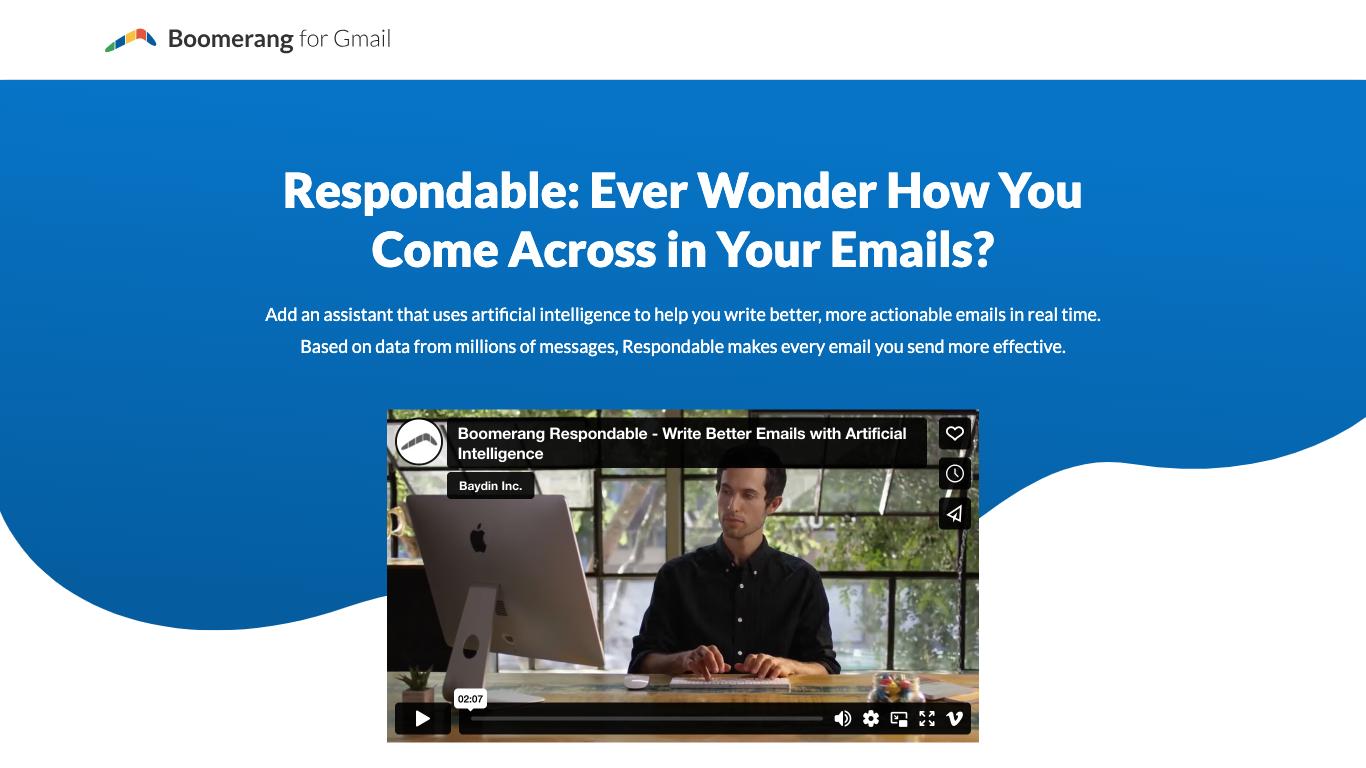 Respondable - Trending AI tool for Email writing and best alternatives