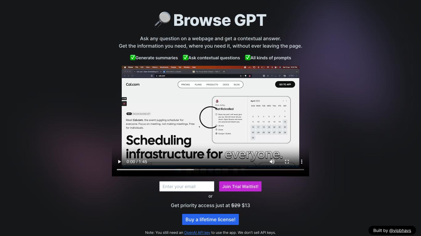 Browse GPT - Trending AI tool for ChatGPT and best alternatives