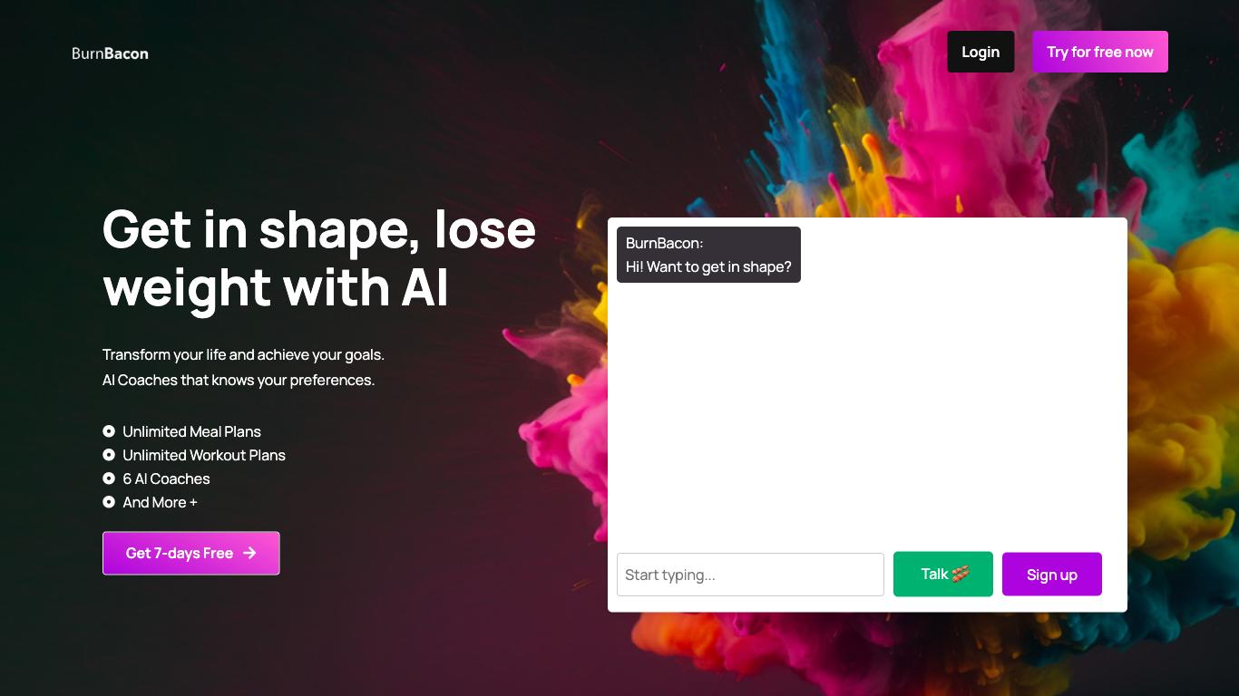 BurnBacon - Trending AI tool for Fitness and best alternatives