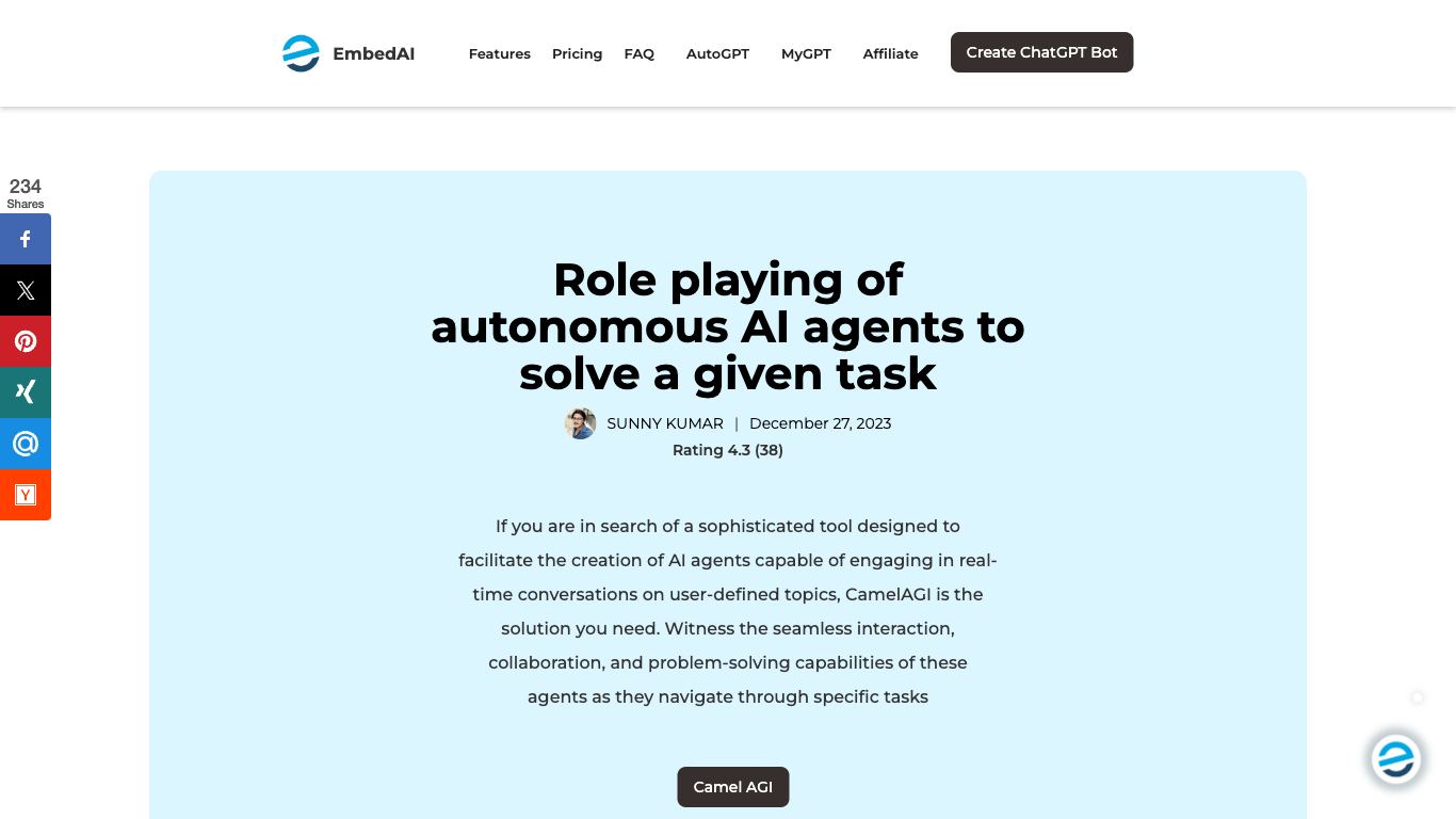 CamelAGI - Trending AI tool for Task automation and best alternatives