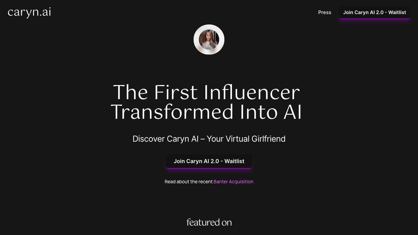 Caryn AI - Trending AI tool for Virtual girlfriend and best alternatives