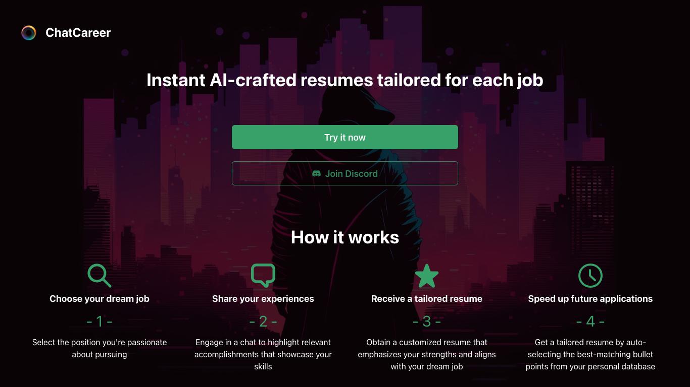 Chatcareer - Trending AI tool for Resumes and best alternatives