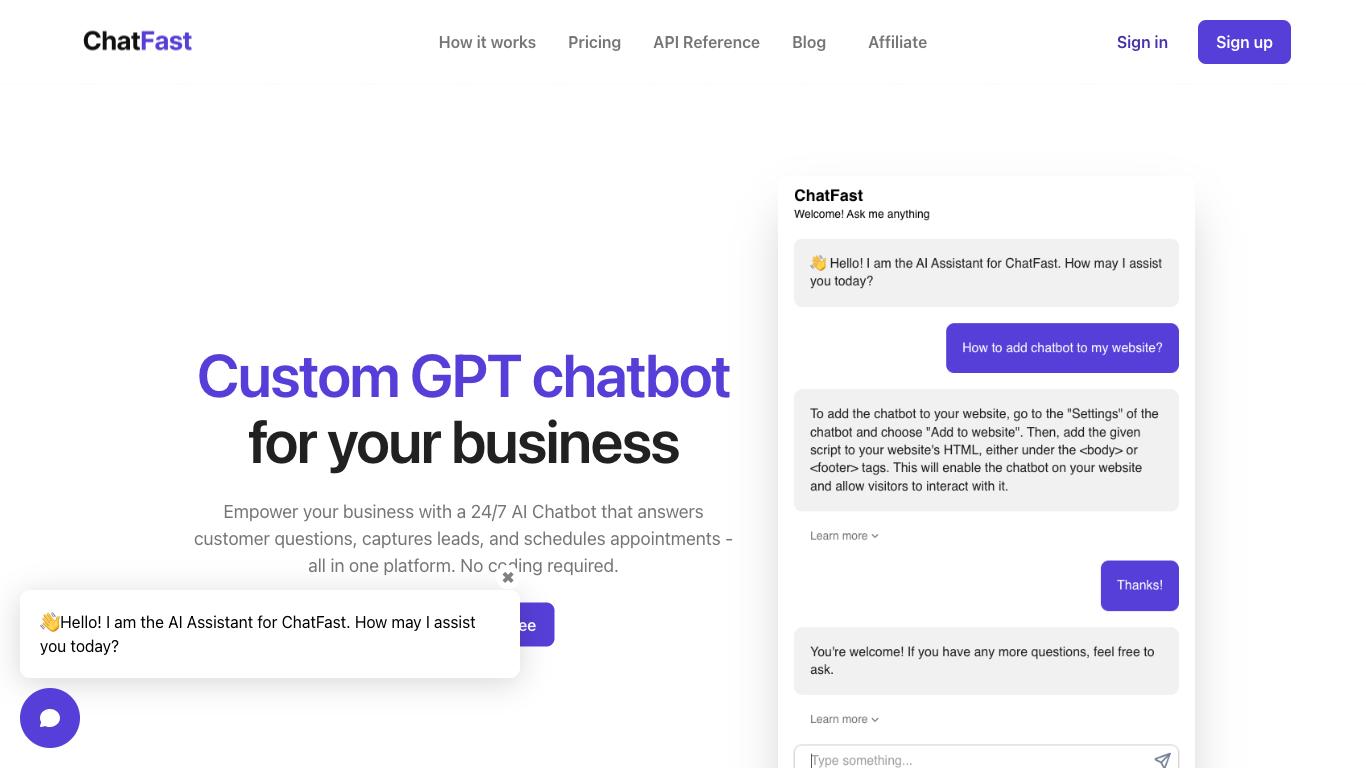 ChatFast - Trending AI tool for Chatbots and best alternatives