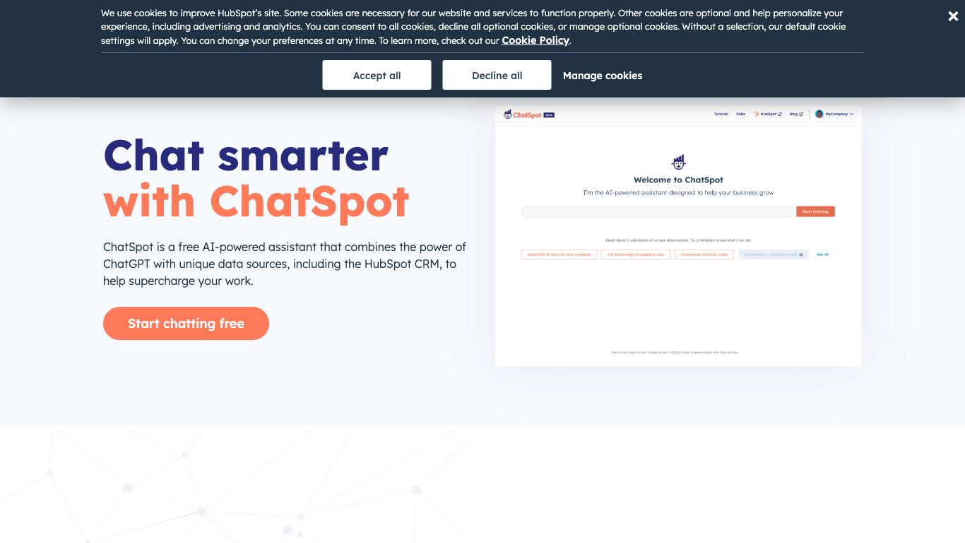 ChatSpot - Trending AI tool for Data analytics and best alternatives