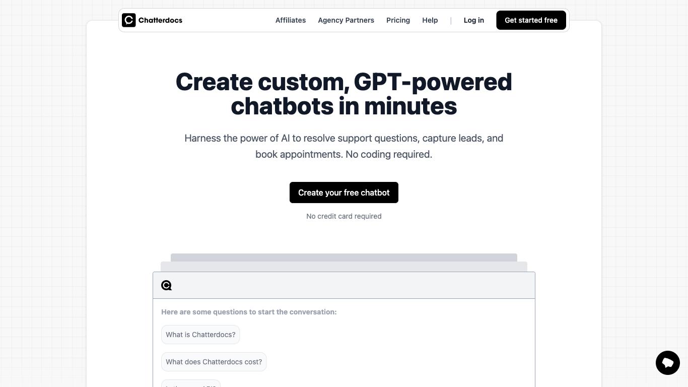 Chatterdocs - Trending AI tool for Chatbots and best alternatives