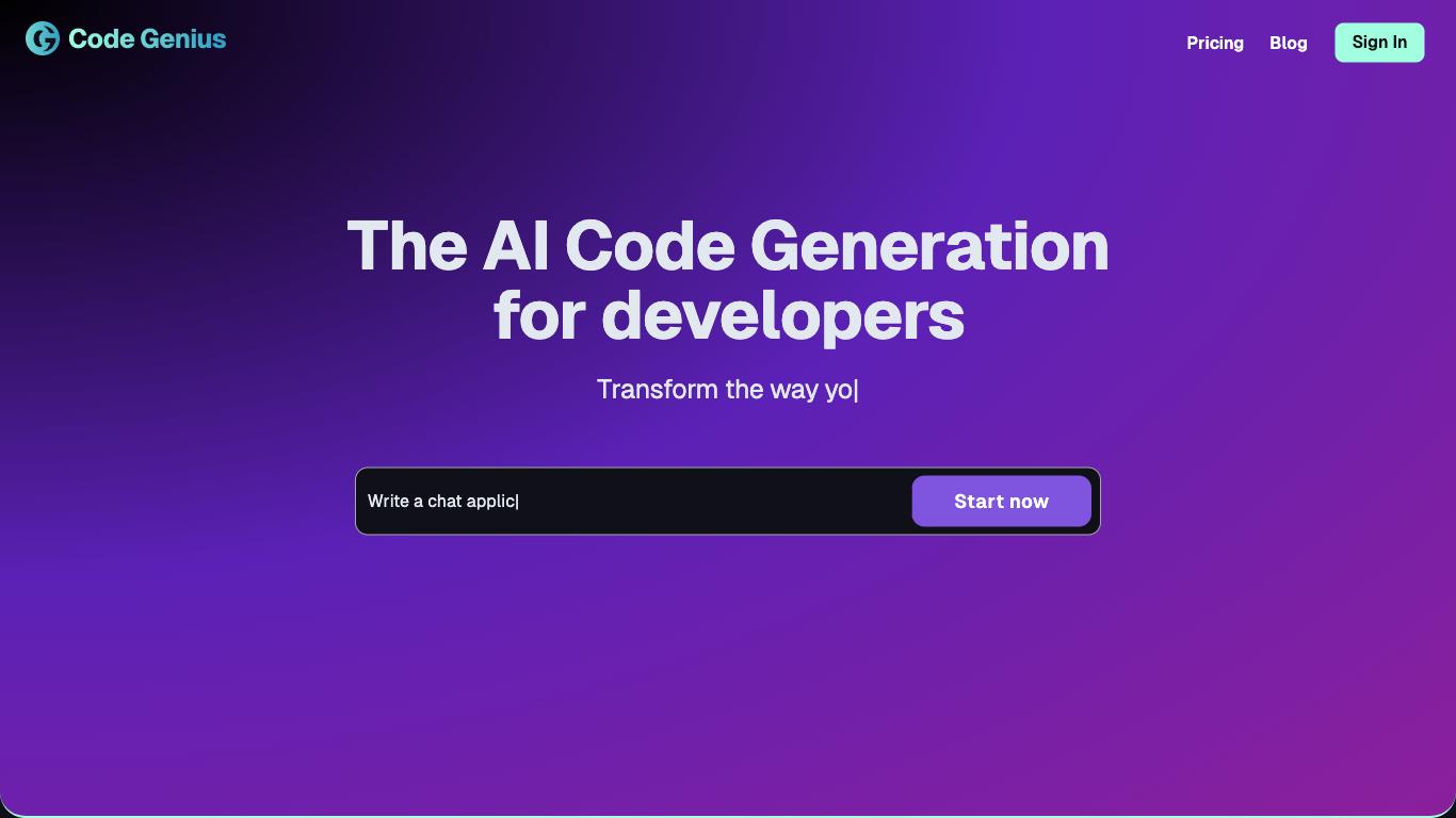Code-genius - Trending AI tool for Coding and best alternatives