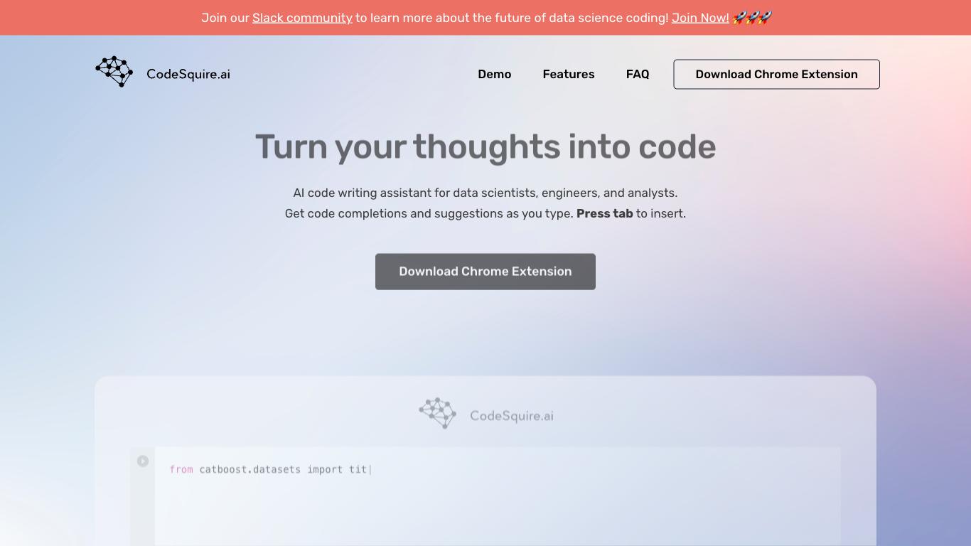 CodeSquire - Trending AI tool for Coding and best alternatives