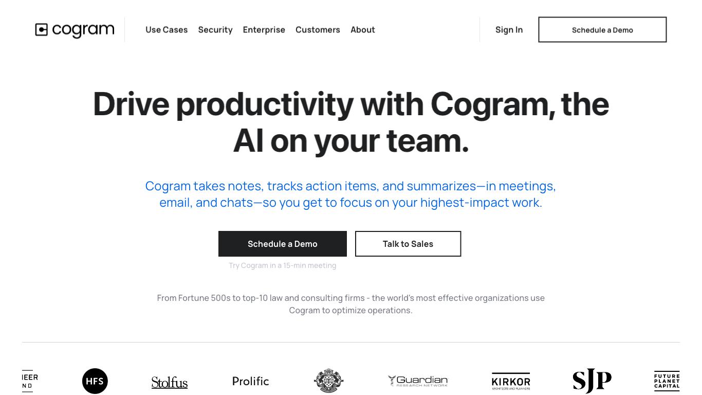 Cogram - Trending AI tool for Meeting summaries and best alternatives