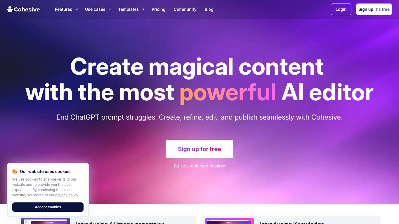 Cohesive AI - Trending AI tool for Content generation and best alternatives