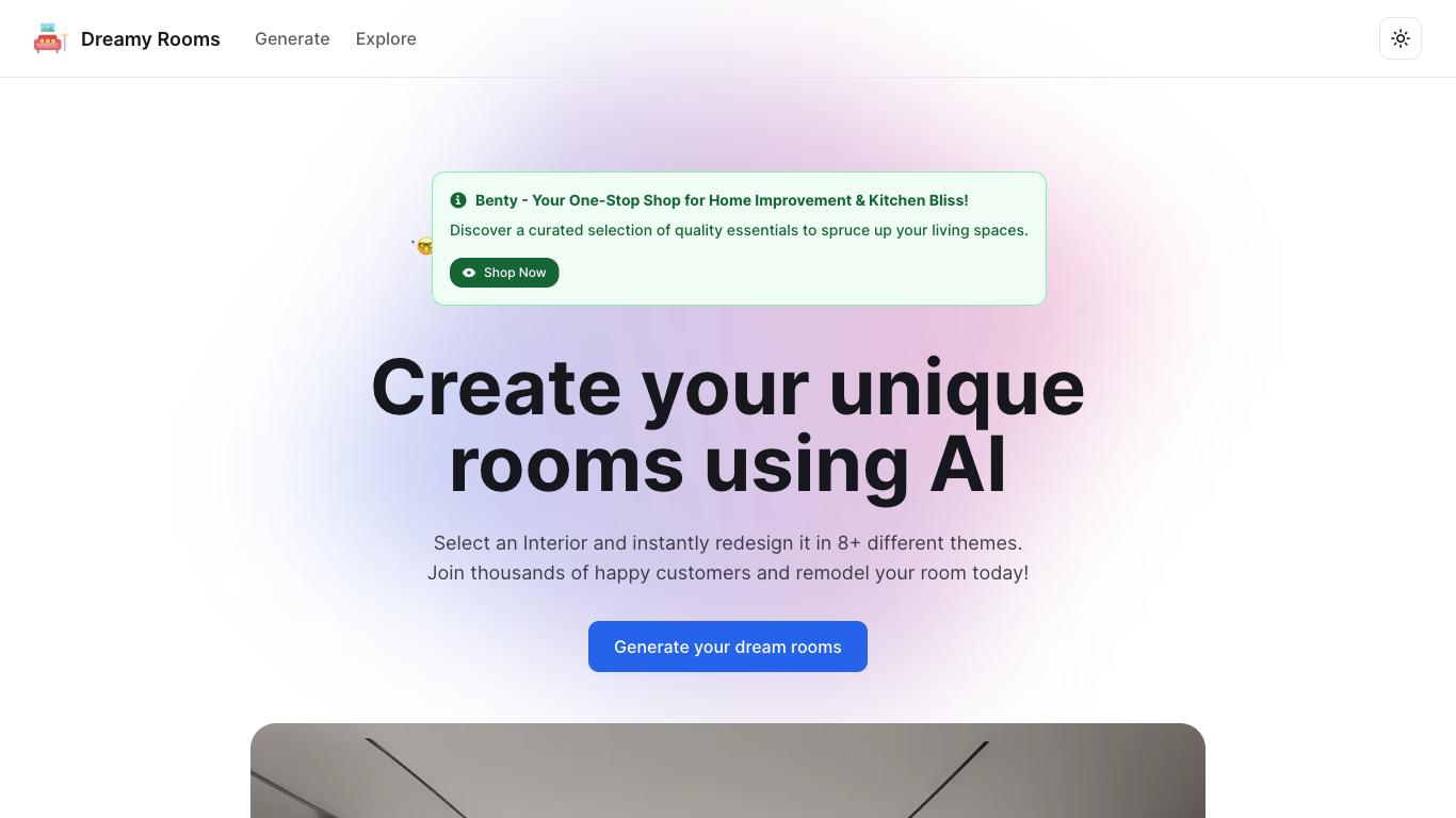 DreamyRooms - Trending AI tool for Interior design and best alternatives