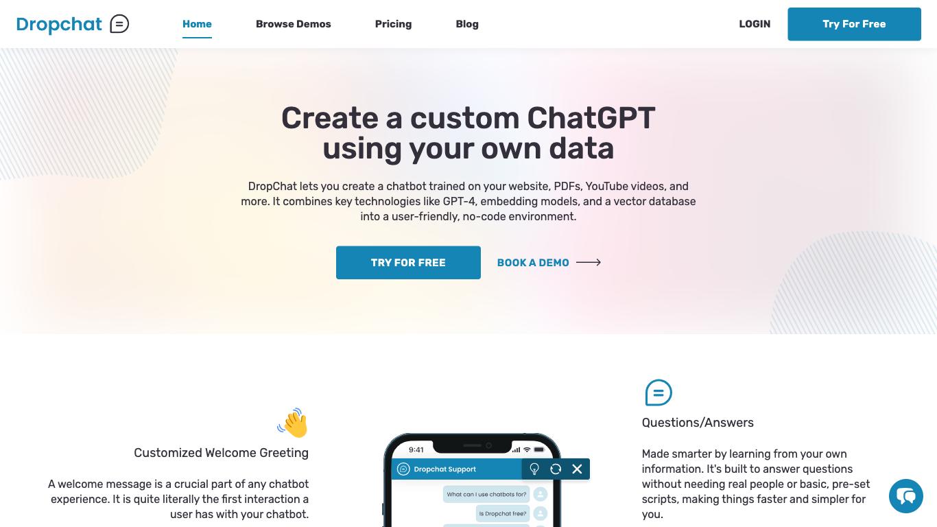 Dropchat - Trending AI tool for Chatbots and best alternatives