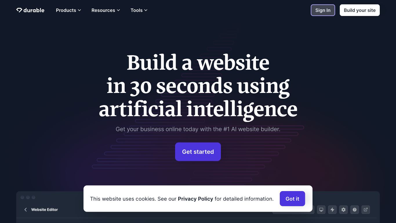 Durable AI Site Builder - Trending AI tool for Website building and best alternatives