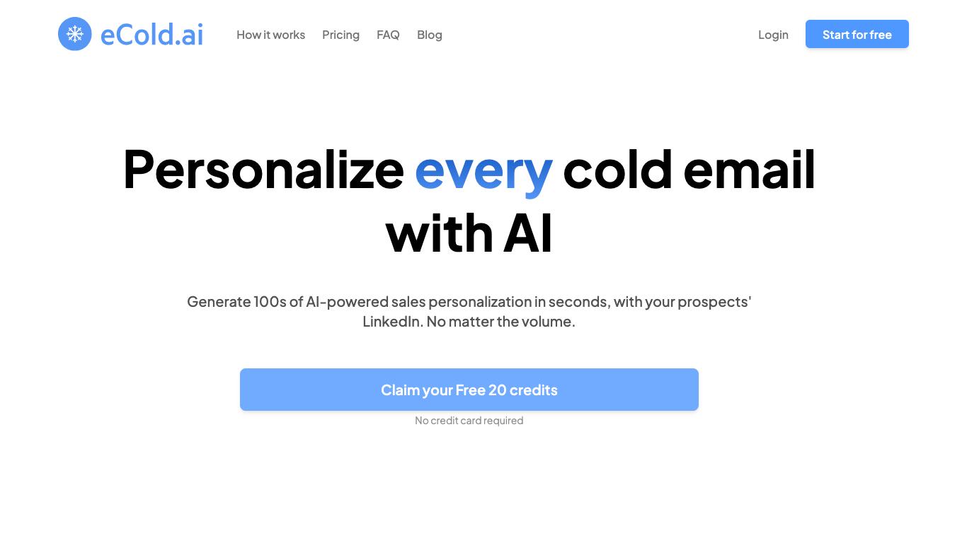 eCold - Trending AI tool for Email writing and best alternatives