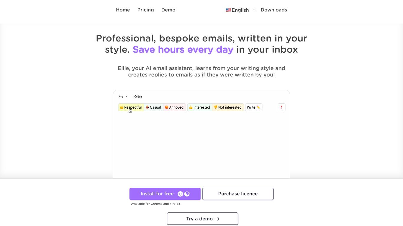 Ellie - Trending AI tool for Email writing and best alternatives