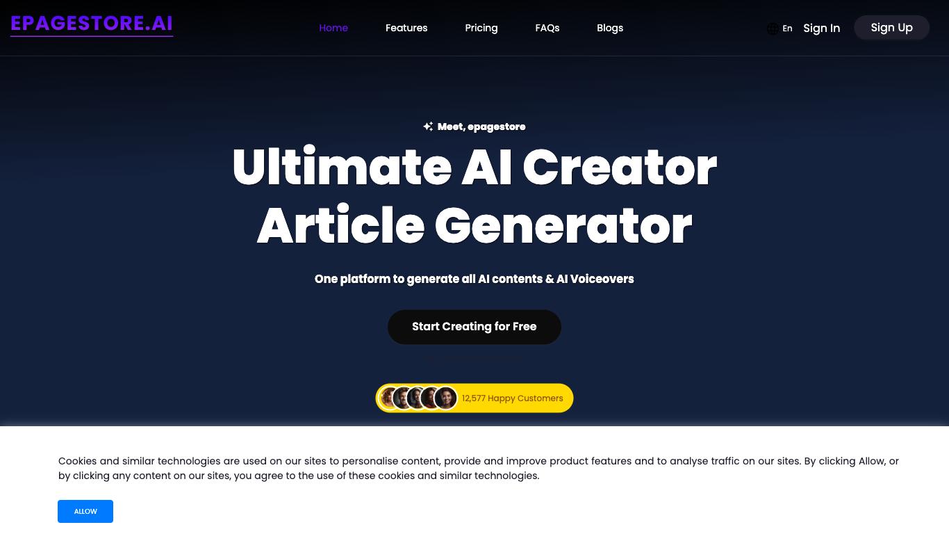Epagestore - Trending AI tool for Content generation and best alternatives