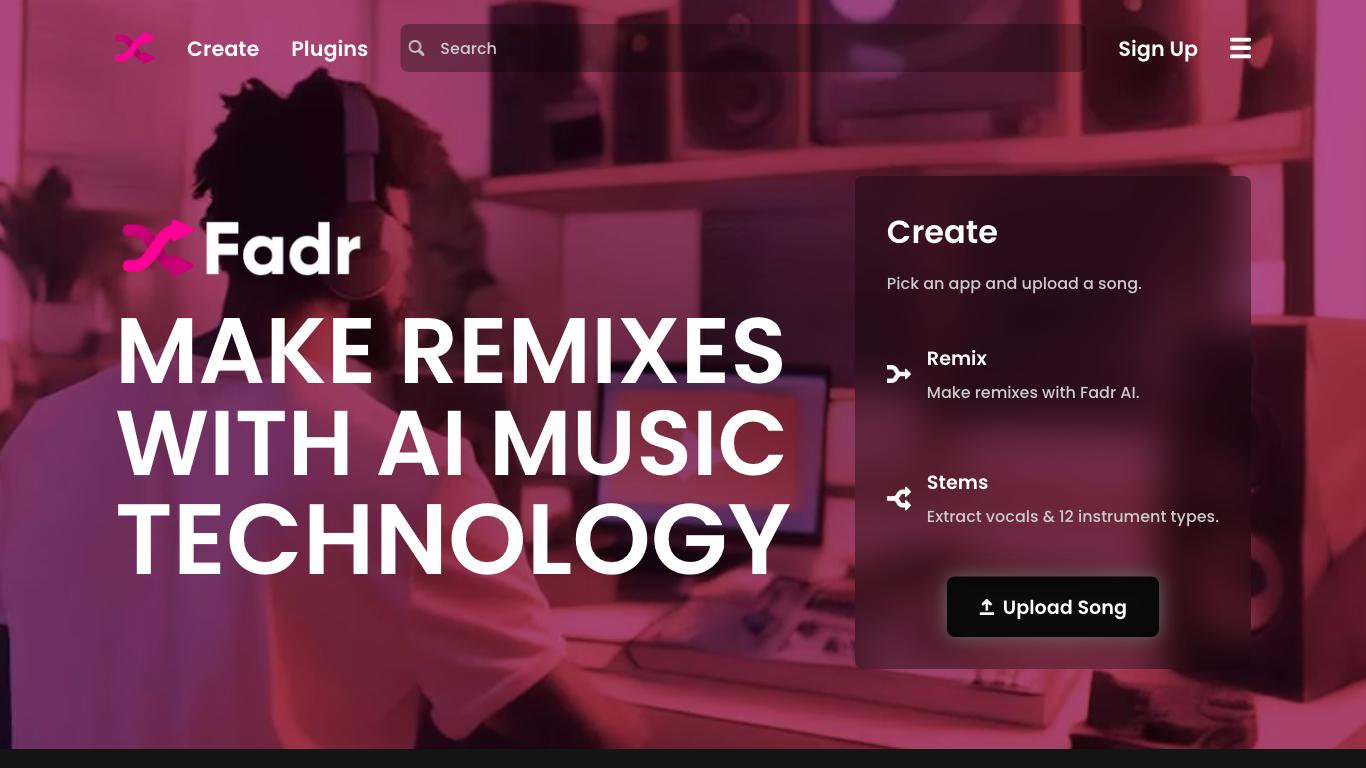 Fadr - Trending AI tool for Music creation and best alternatives