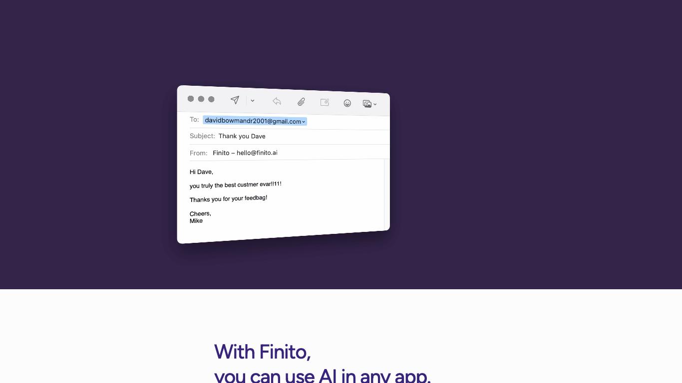 Finito - Trending AI tool for Content generation and best alternatives