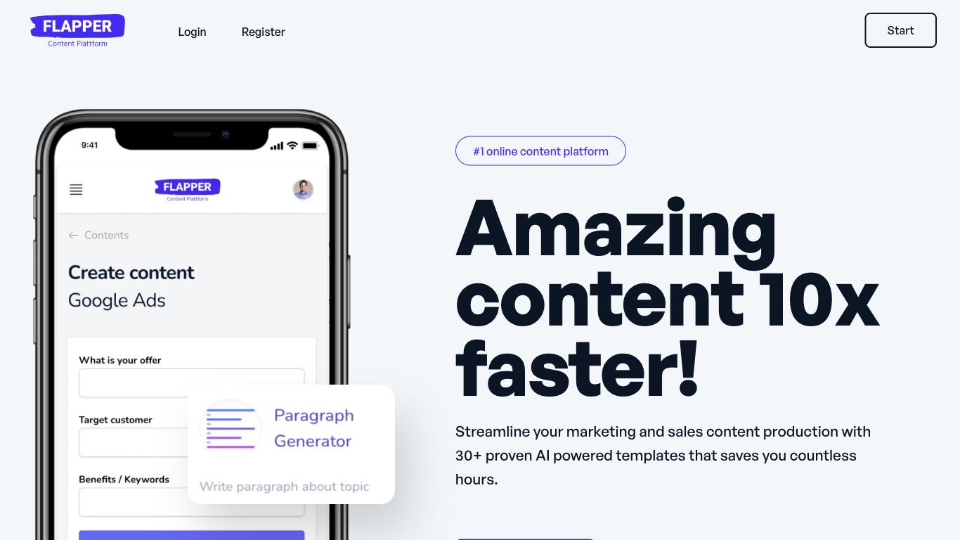 Flapper - Trending AI tool for Copywriting and best alternatives
