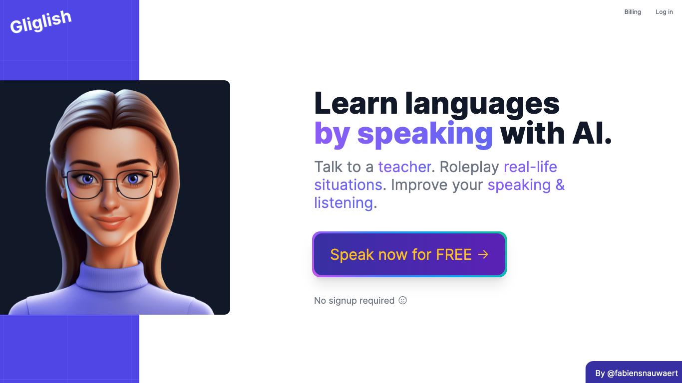 Gliglish - Trending AI tool for Language learning and best alternatives