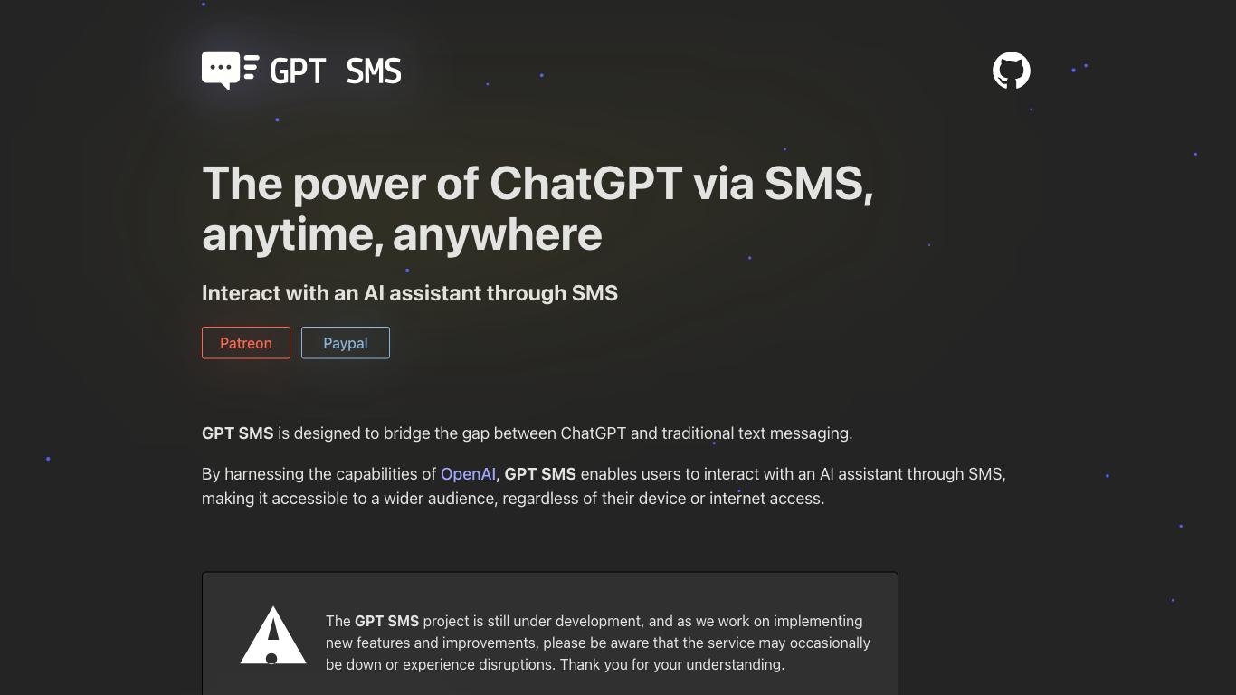 GPT SMS - Trending AI tool for ChatGPT and best alternatives
