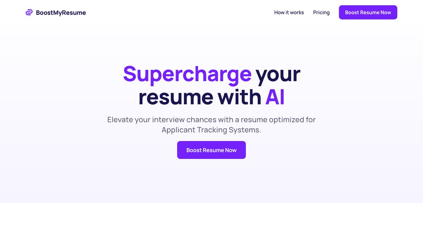 BoostMyResume - Trending AI tool for Resumes and best alternatives