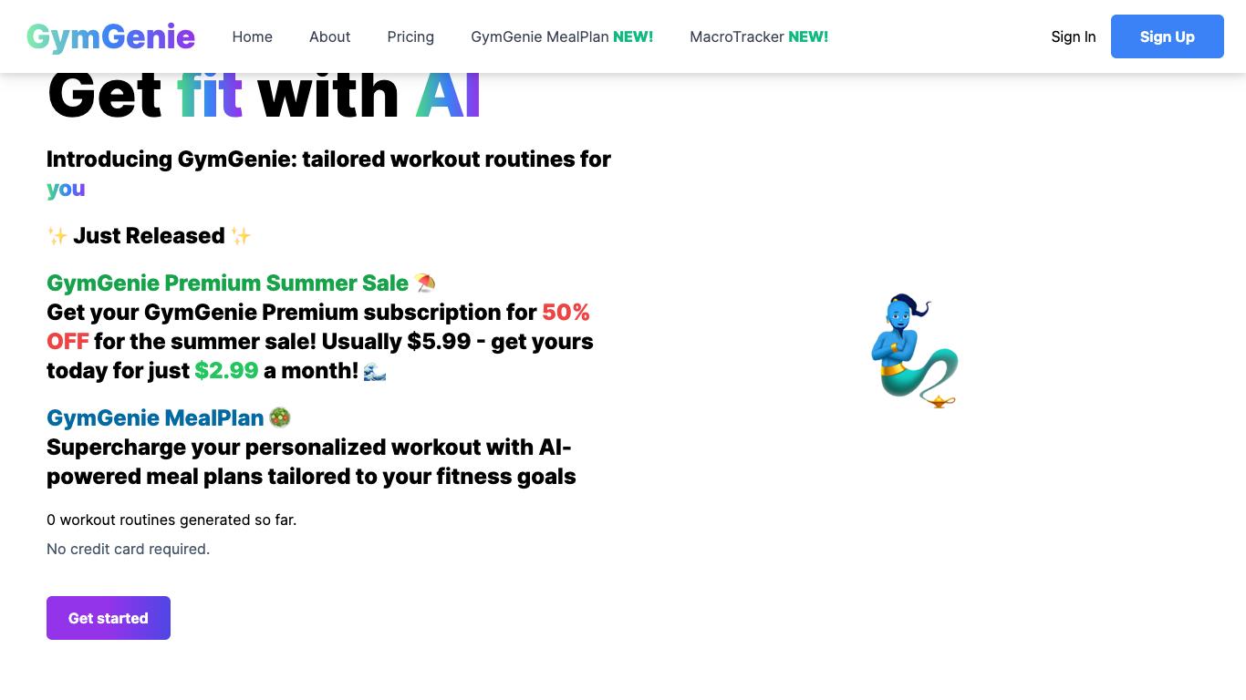 Gym Genie - Trending AI tool for Fitness and best alternatives