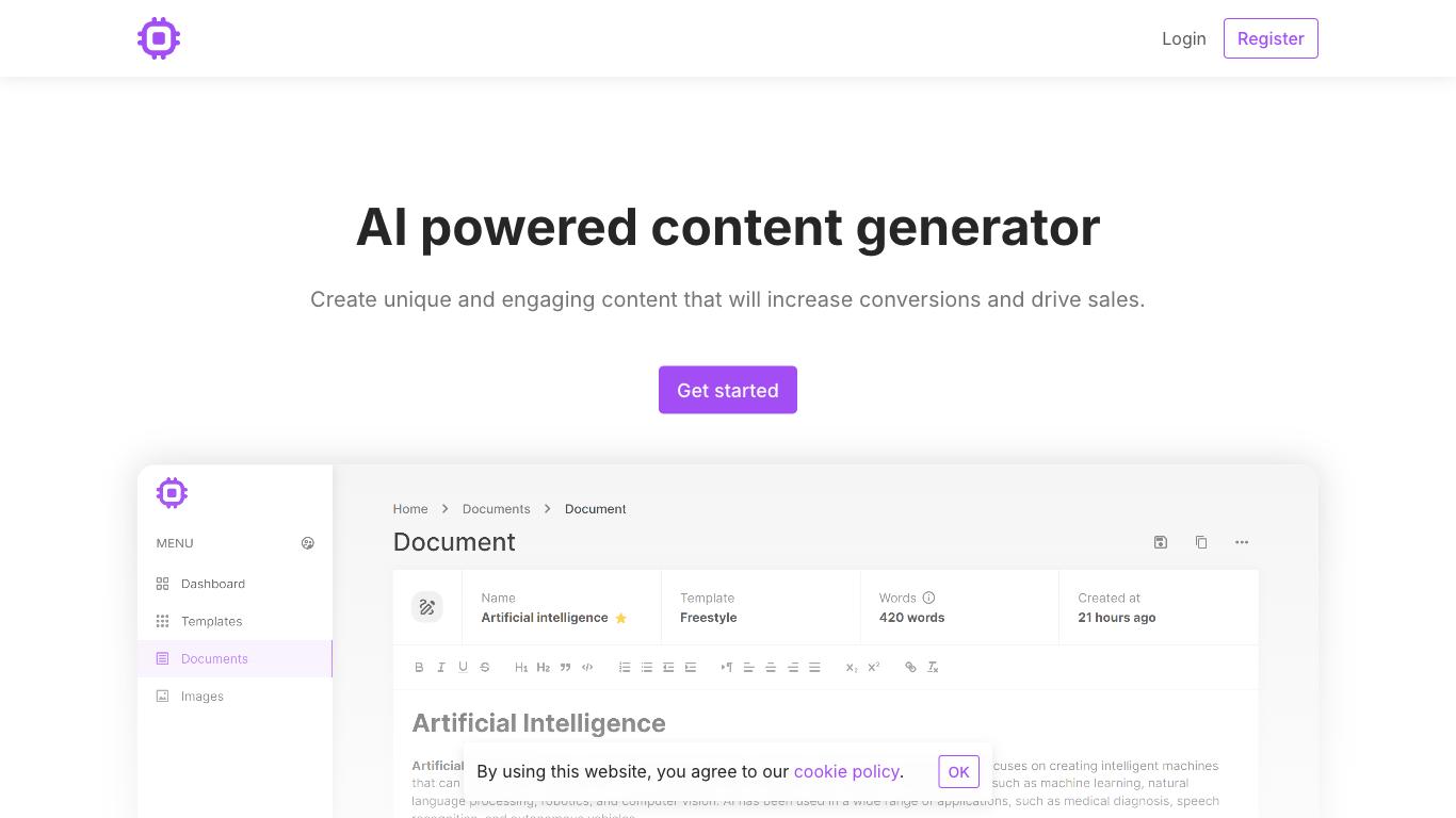AI powered content generator - Trending AI tool for Content generation and best alternatives