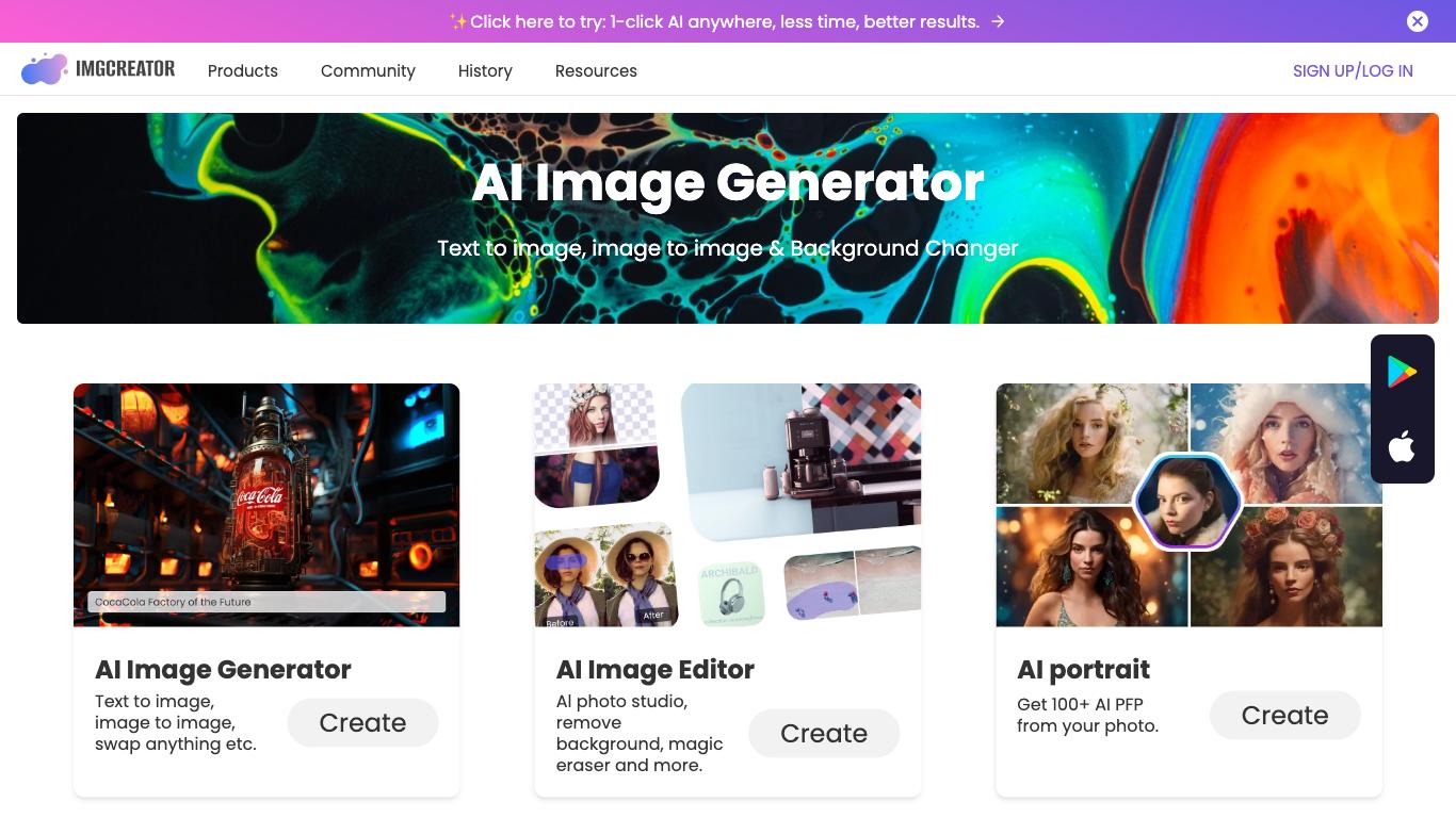 IMGCreator - Trending AI tool for Image generation and best alternatives