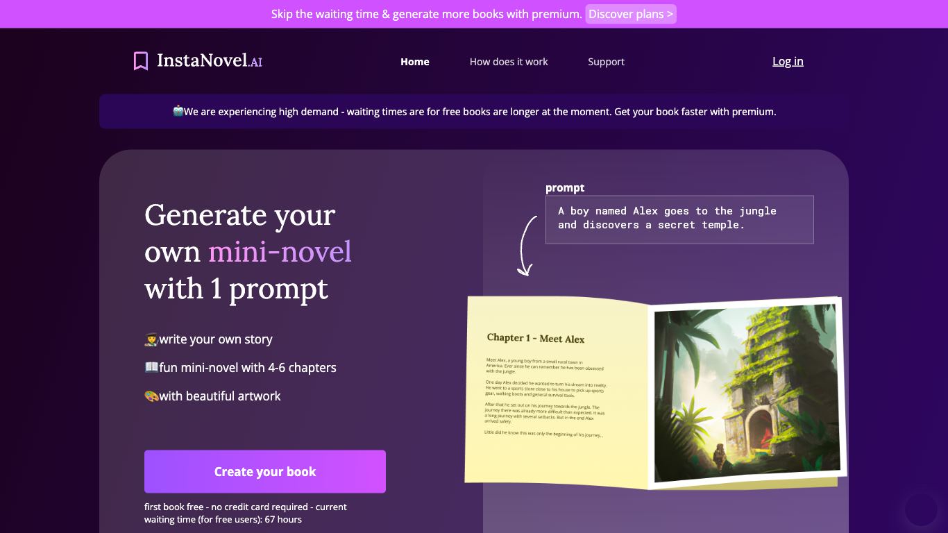 InstaNovel - Trending AI tool for Story writing and best alternatives