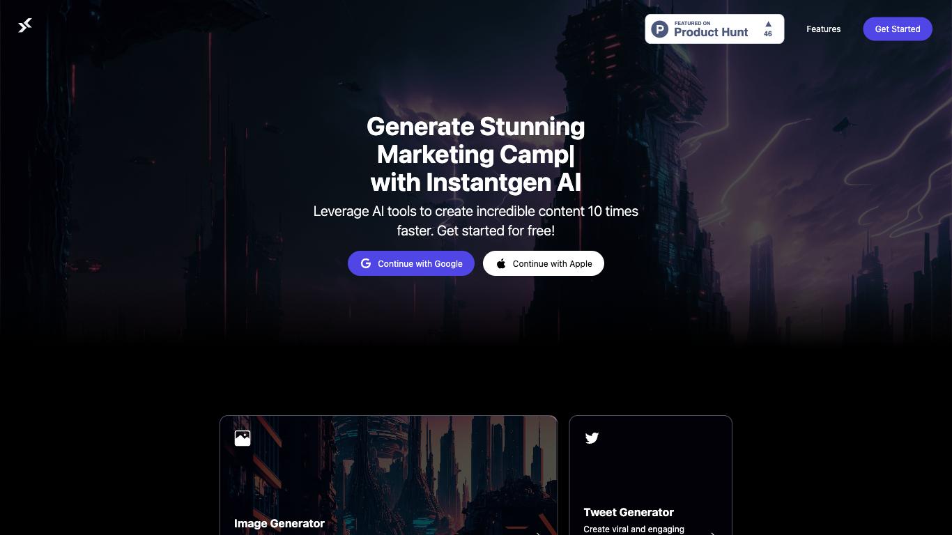 Instantgen  - Trending AI tool for Content generation and best alternatives