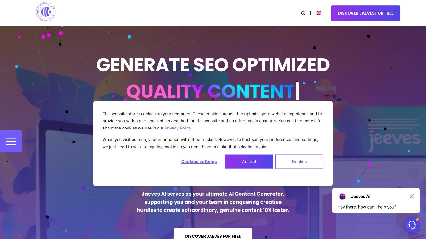 Jaeves - Trending AI tool for Content generation and best alternatives