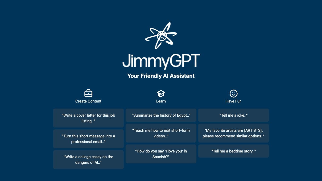 JimmyGPT - Trending AI tool for ChatGPT and best alternatives