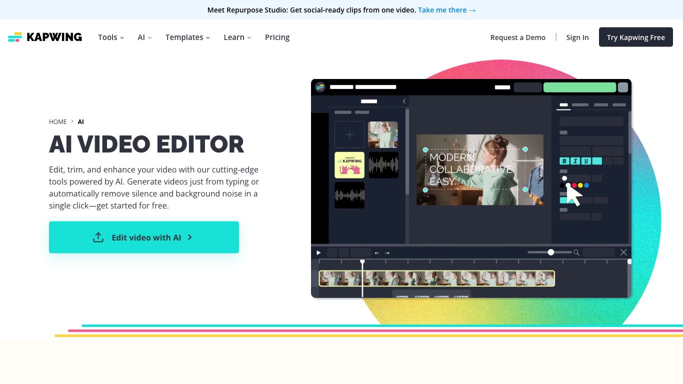 Kapwing - Trending AI tool for Video editing and best alternatives