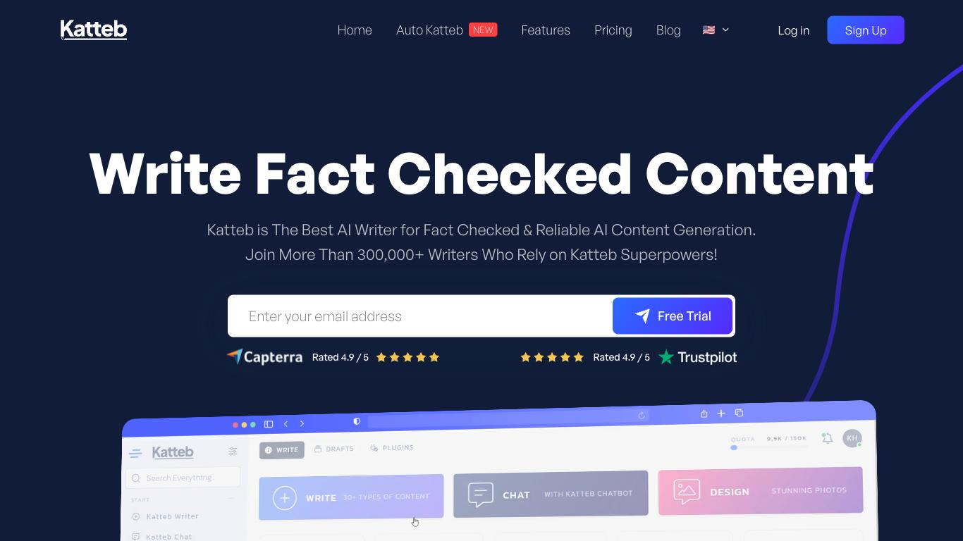 Katteb AI Article Writer - Trending AI tool for Content generation and best alternatives