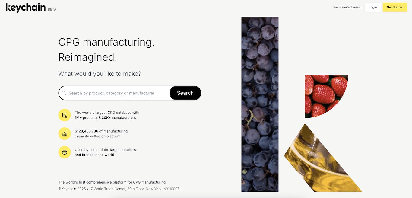 Keychain - AI-powered platform for CPG manufacturing