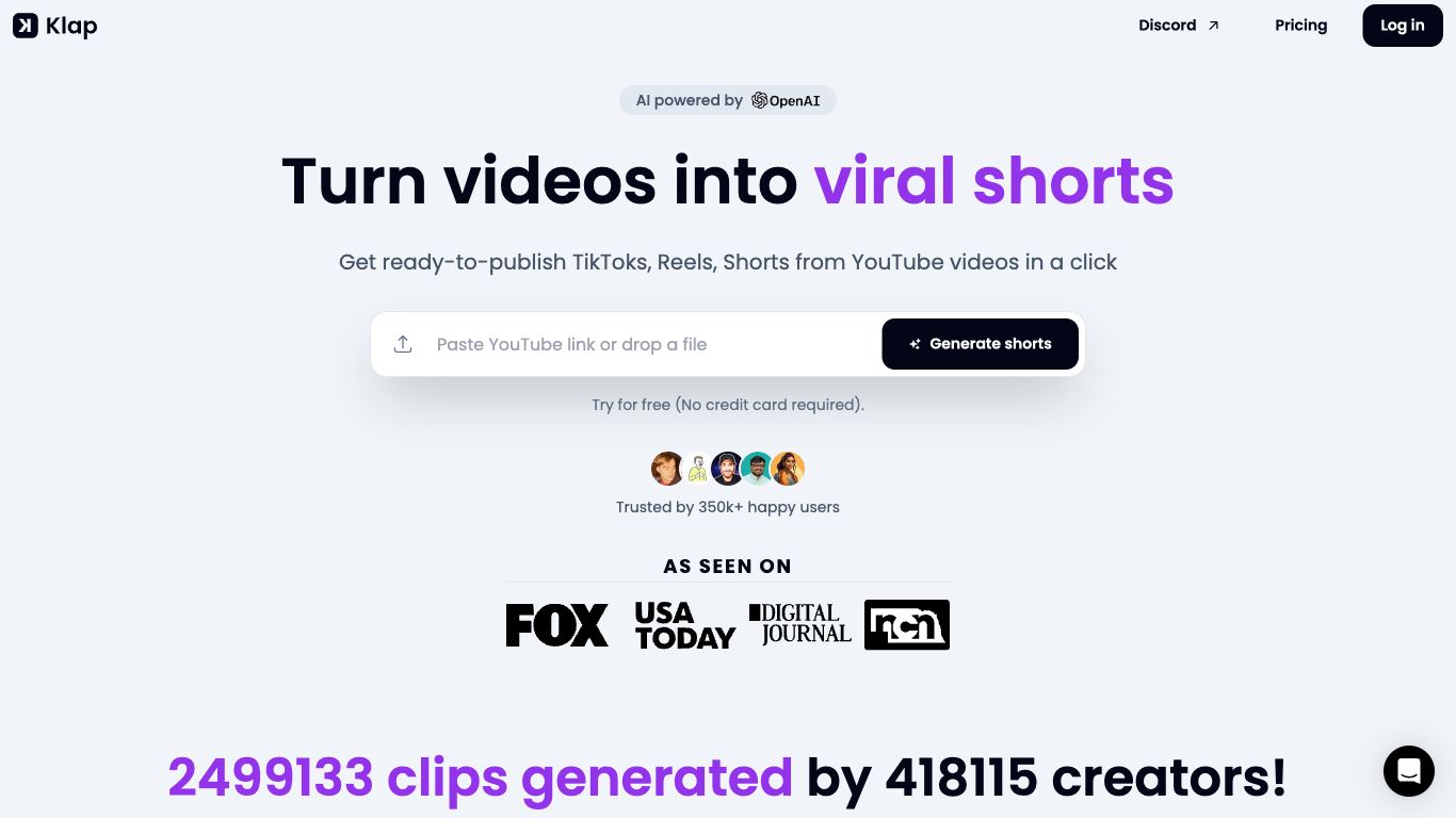Klap - Trending AI tool for Video shortening and best alternatives