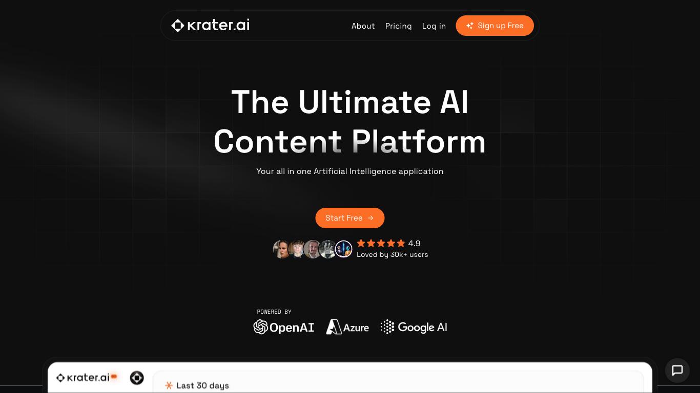 Krater - Trending AI tool for Content generation and best alternatives