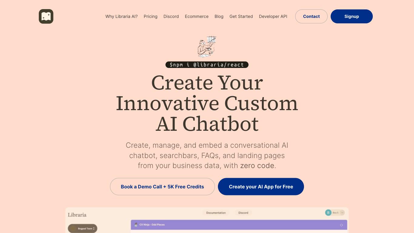 Libraria - Trending AI tool for Chatbots and best alternatives