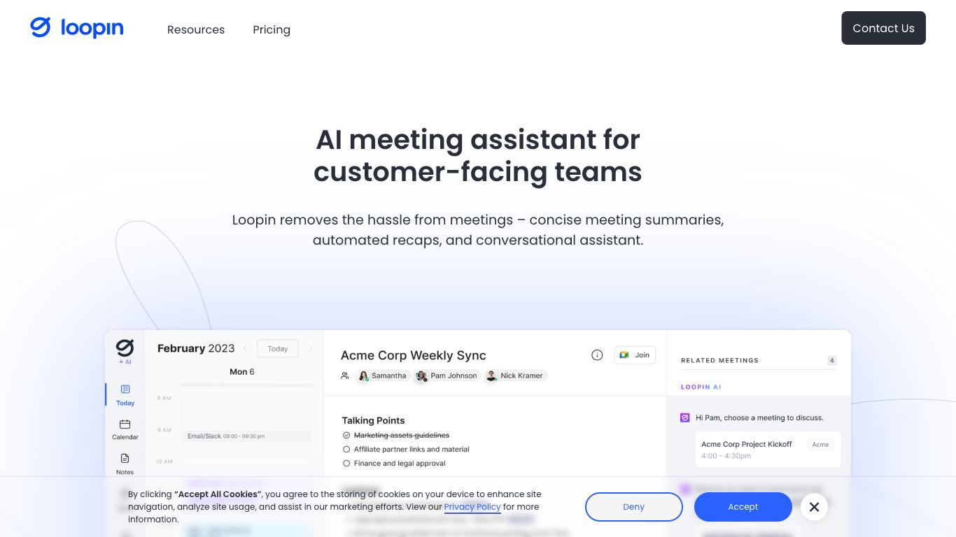 Loopin - Trending AI tool for Meeting summaries and best alternatives